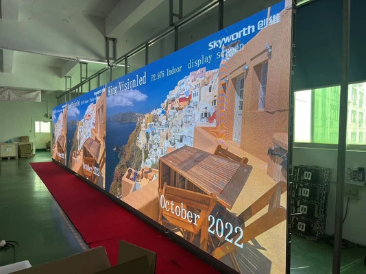 Indoor P2.9 Stage پانل آلومینیومی 500*500 میلی متری صفحه نمایش 4K بیلبورد اجاره ای پارتی دیواری تصویری صفحه LED پانتالا