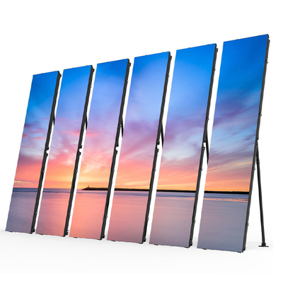 صفحه نمایش پوستر دیجیتال LED قابل حمل P1.875 P2 P2.5 تبلیغات داخلی