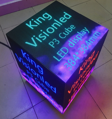 صفحه نمایش 3 بعدی مکعب ال ای دی جعبه نمایش LED دینامیک خرده فروشی Light Cube P3 576x576