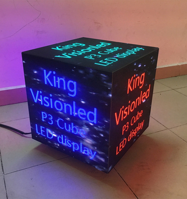 صفحه نمایش 3 بعدی مکعب ال ای دی جعبه نمایش LED دینامیک خرده فروشی Light Cube P3 576x576