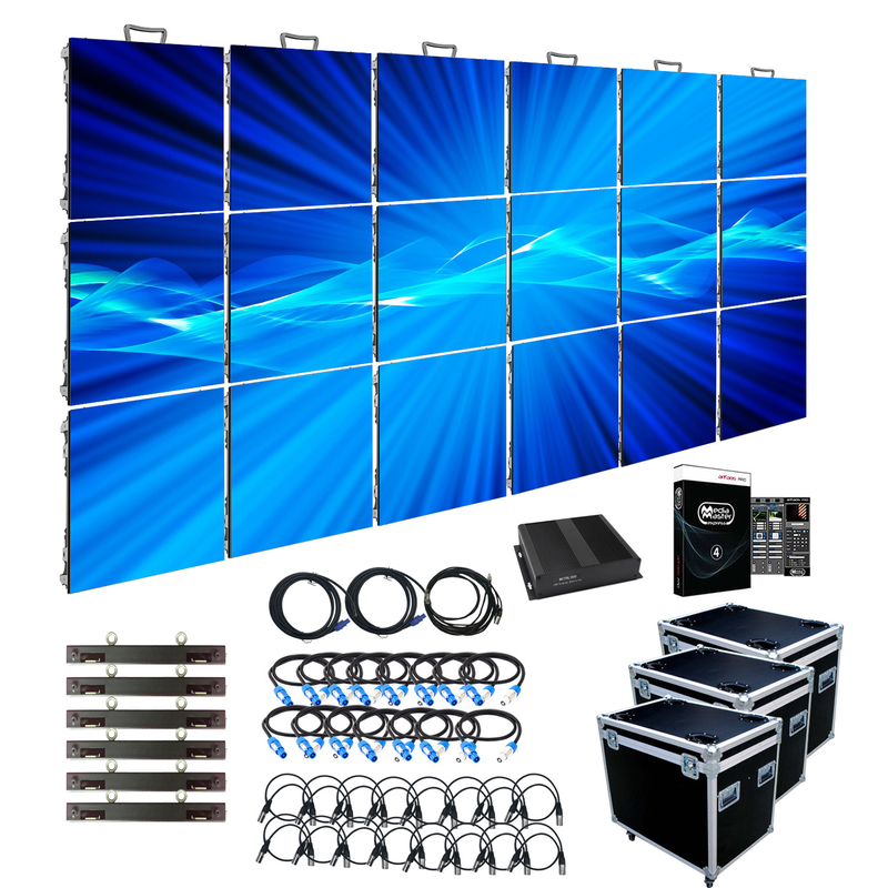 HD سبک وزن با روشنایی بالا LED ویدئو دیوار ضد آب Ip65 رویداد فضای باز P3.91